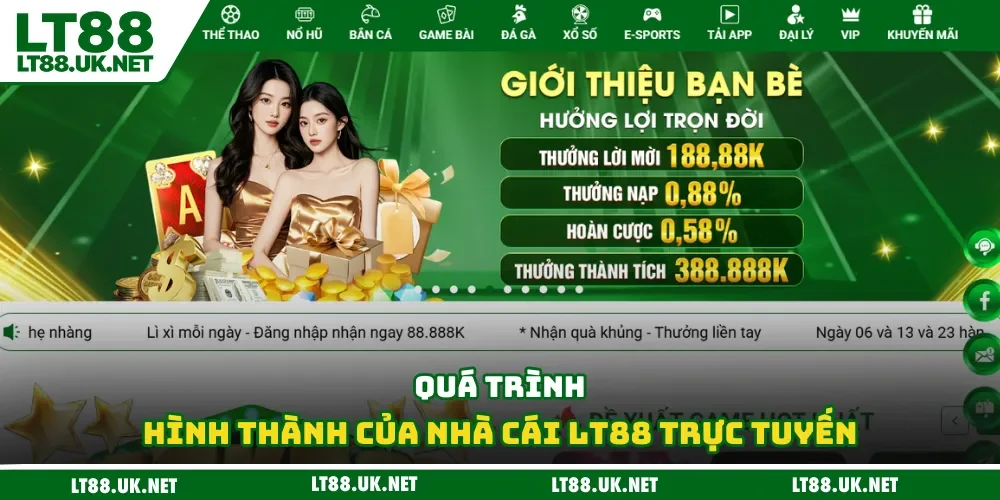 Quá trình hình thành của nhà cái LT88 trực tuyến