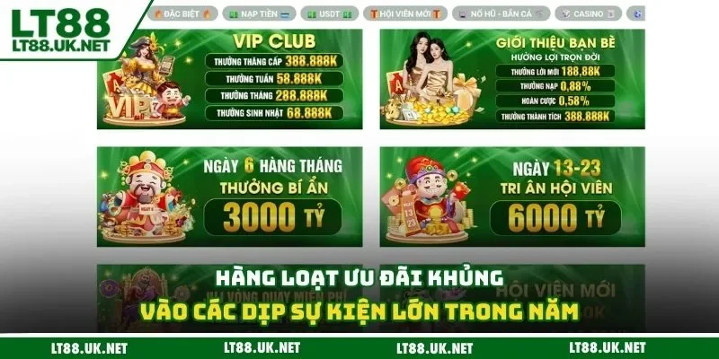 Hàng loạt ưu đãi khủng vào các dịp sự kiện lớn trong năm